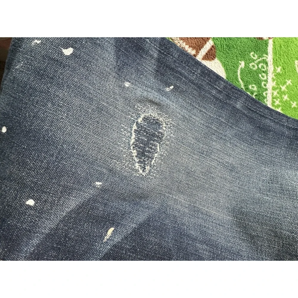 Polo Ralph Lauren Blue Sullivan Slim Paint Splatter Mens Jeans Size 40x32 NWT